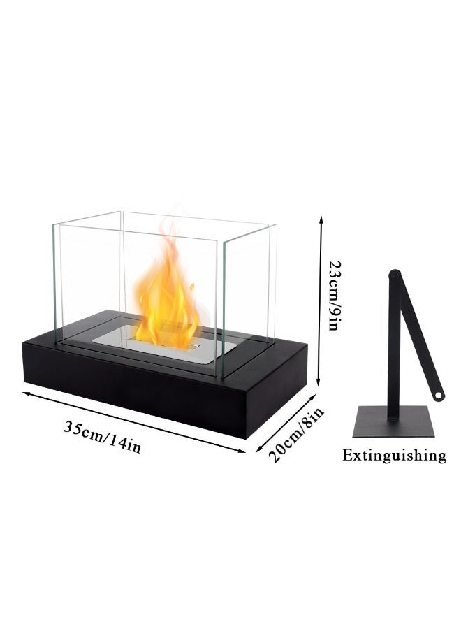 JHY DESIGN Tabletop Ambient Lighting - Modern Glass Flame Lamp for Atmosphere & Decorative Candlelight, Doubles as a Candle Holder - Image 3